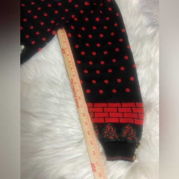 Vintage Cullinane Black with Red Polka Dot Sweater And Horse Design - Picture 10 of 13